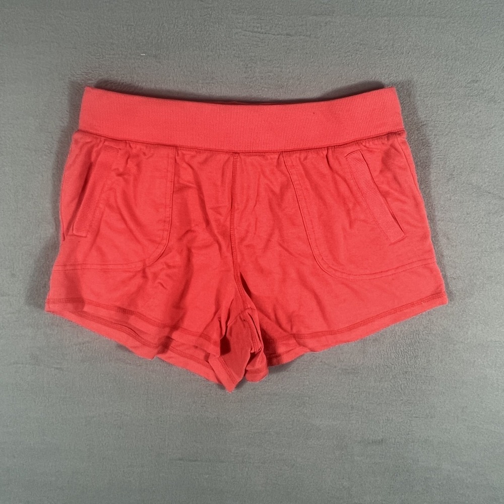 Athletic Works Women's Red Fleece Activewear‎ Shorts L/G (12-14) Pockets Pull On